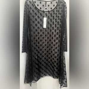 Staple Black Polka Dot Sheer Fabric